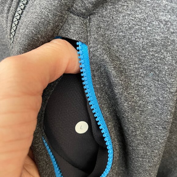Lululemon Men's Shift Jacket, Heathered Black / Cornflower, Size L - Picture 10 of 16